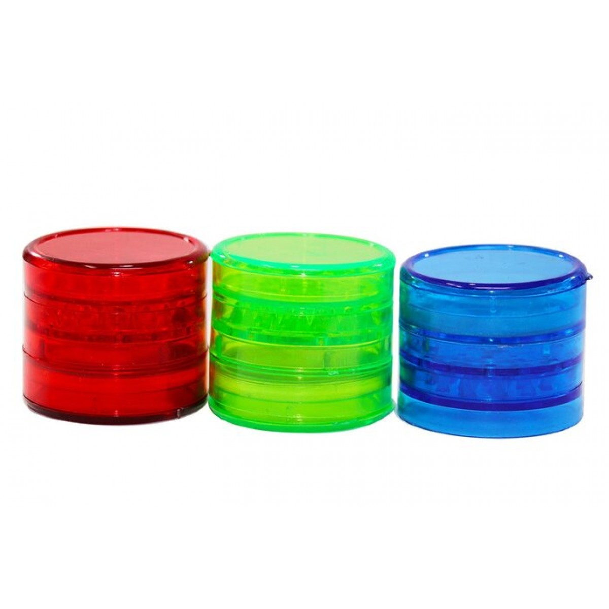 Colored Plastic 4-part Rounded Grinder (Large)